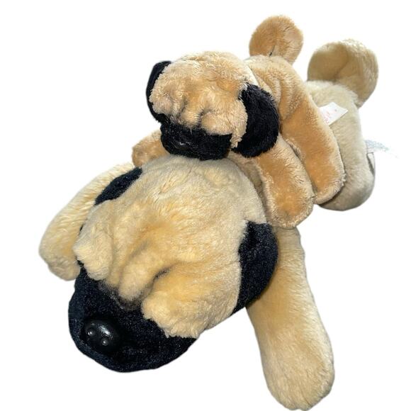 Yomiko Classics Plush Dog Russ Pug Pup Stuffed Animal Lot x2 Gift Realistic 17" - Picture 3 of 13